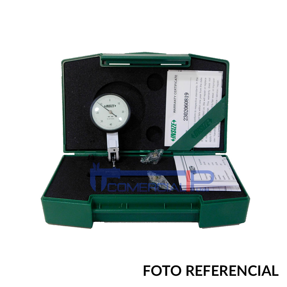 2383-08A RELOJ PALPADOR 0-0.8X0.01MM (PUNTA LARGA) INSIZE - Imagen 1
