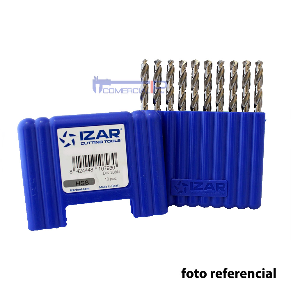 pack broca cil.HSS SET BROCAS CIL. D-1.0-13.0MMX0.5MM 25PZAS HSS IZAR - Imagen 1